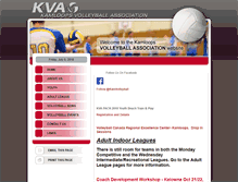 Tablet Screenshot of kamvolleyball.ca